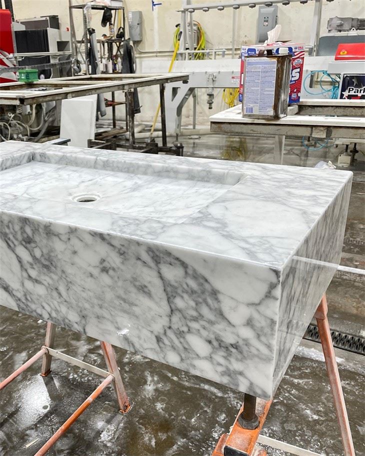 Bianco Arabescato Marble Vanity (4)
