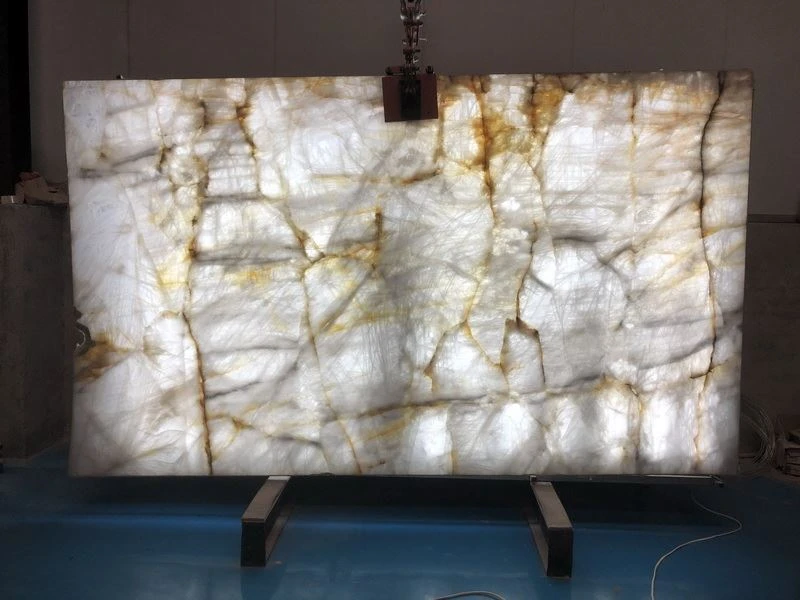 Placă de cuarțit Bianco Crystallo